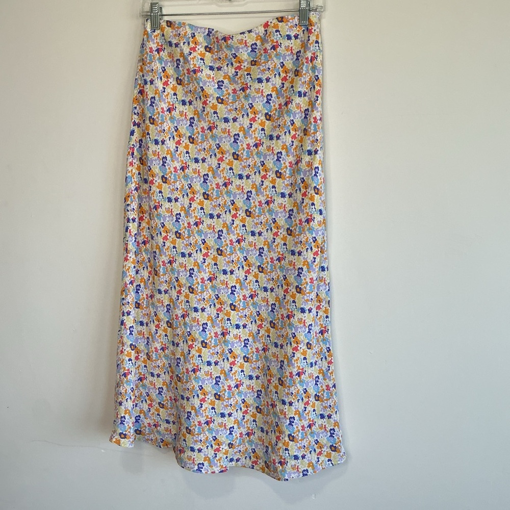 NWT RAILS Rosetta skirt Botton Down papaya flower M Boho Romantic Cottage Flowy - Picture 8 of 9
